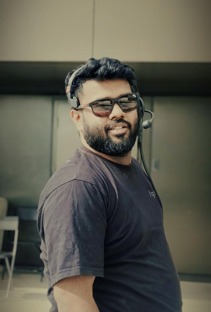 Sovan Gourav Rout on comms headset during show operations