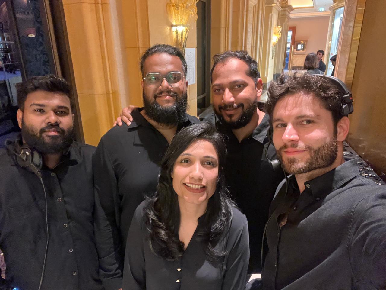 The crew that makes it look easy — comms on, showtime ready